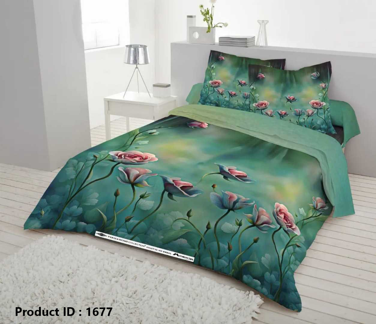 Digital 3D Print Luxury Panel Bed Sheet King Size