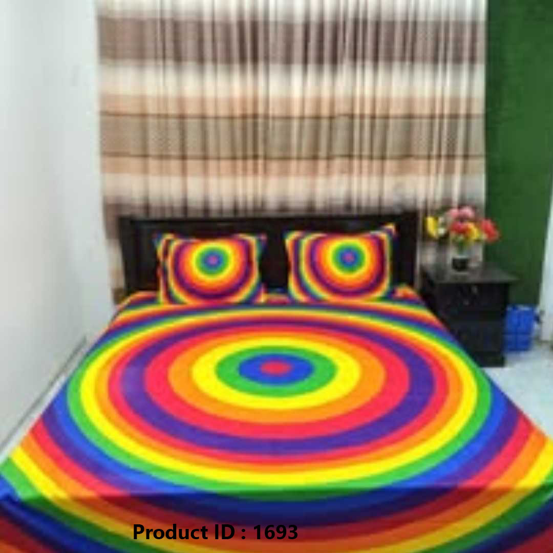 Digital Home Tex Luxury Panel Cotton Bed Sheet King Size